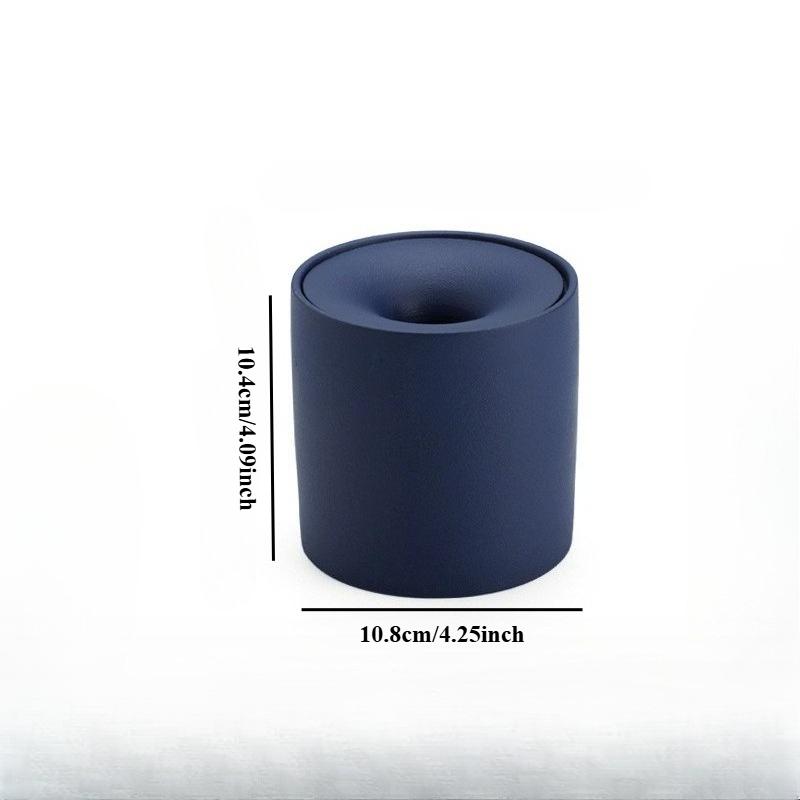 Ceramic Frosted Touch Covered Ashtray, Living Room Coffee Table Decoration, and Ash Resistant Portable Ashtray