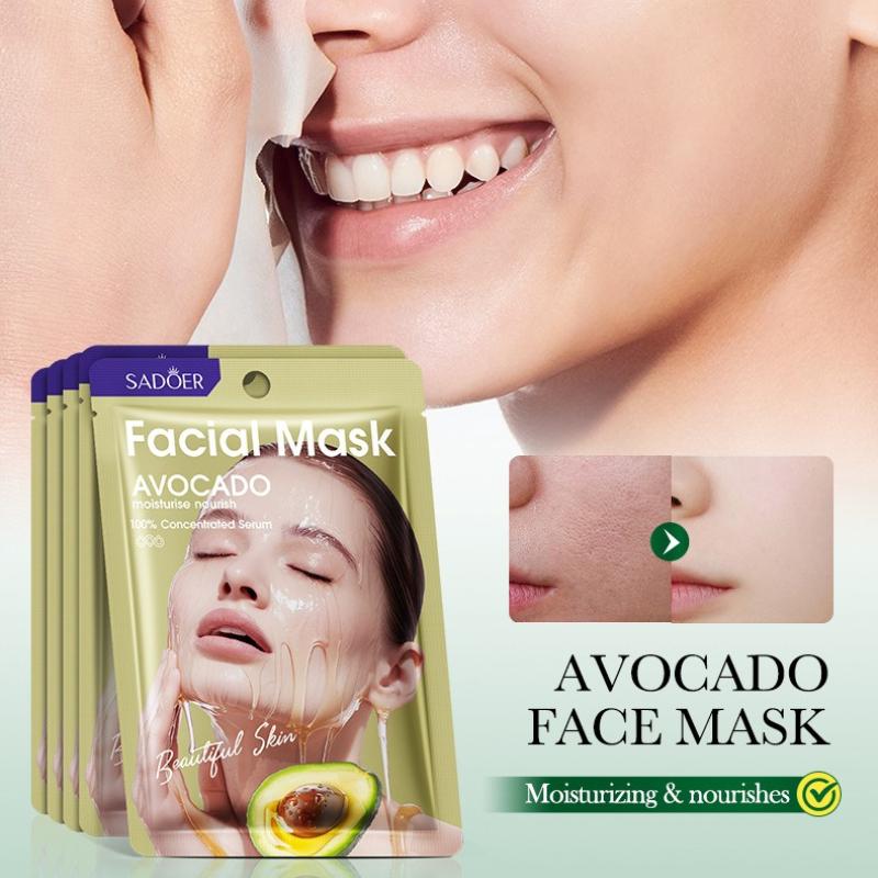 3pcs Avocado Plant Mask 25ml Deep Hydrating Moisturizing Moisturizing Mask Skin Care Products