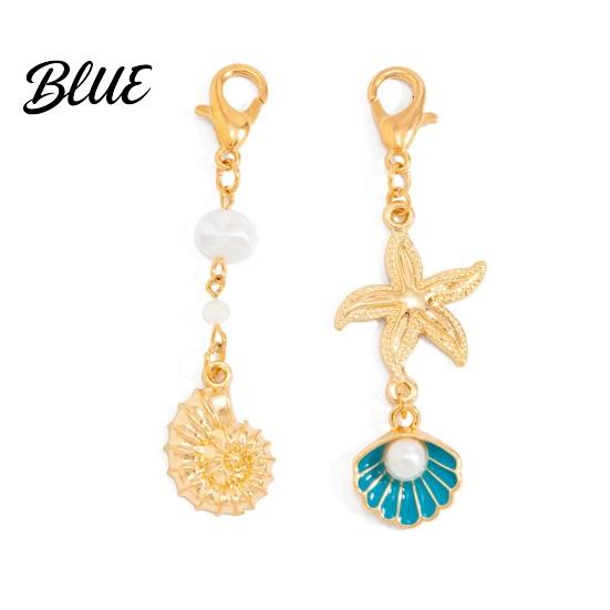 Sexy Beachwear Accessory 2Pcs/Set Bikini Hanging Chain Ocean Theme Keychain