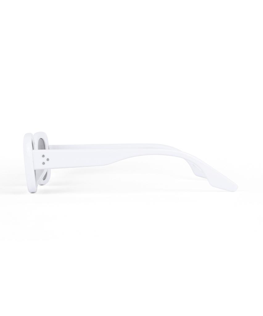 Hangeul Street Oval Chic Sunglasses White