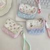 Flower Floral Coin Purse Pinted Mini Storage Bag Portable Small Makeup Lipstick Bag  Daily