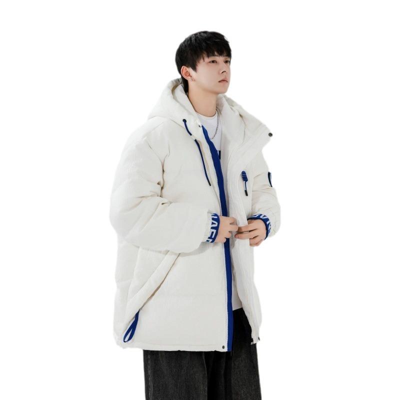 Fashionable Winter New Thickened Hooded Down Jacket Men's Youth White Duck Down Casual Jacket