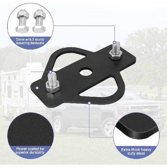 3-Way Trailer Hitch Adapter, Steel Hook Mounting With Bolts, Suitable For ATV Lawn Mower Golf Cart Yard Cart Garden Tractor Flat Towing Ball