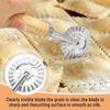 Raviolica Cutter Stamp with Roller Wheel Round Shape with Wood Handle and Grooved Edge Pasta Press Pasta Cutter for Home Kitchen