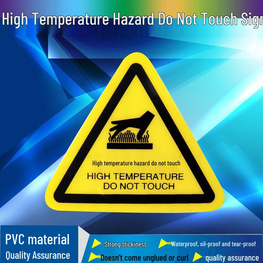 PVC Electrical Hazard Triangle Sign - Caution: Electric Shock Warning for Mechanical Equipment Safety