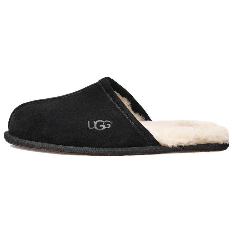 UGG Scuff Slipper Fleece Lined Black Slippers Men s 1101111-BLK EU 40