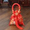 Chinese Style Canvas Flower Drawstring Bag Dragon Bird Festive Sugar Bag Wedding Candy Bag Wrist Bag New Year Bucket Bag