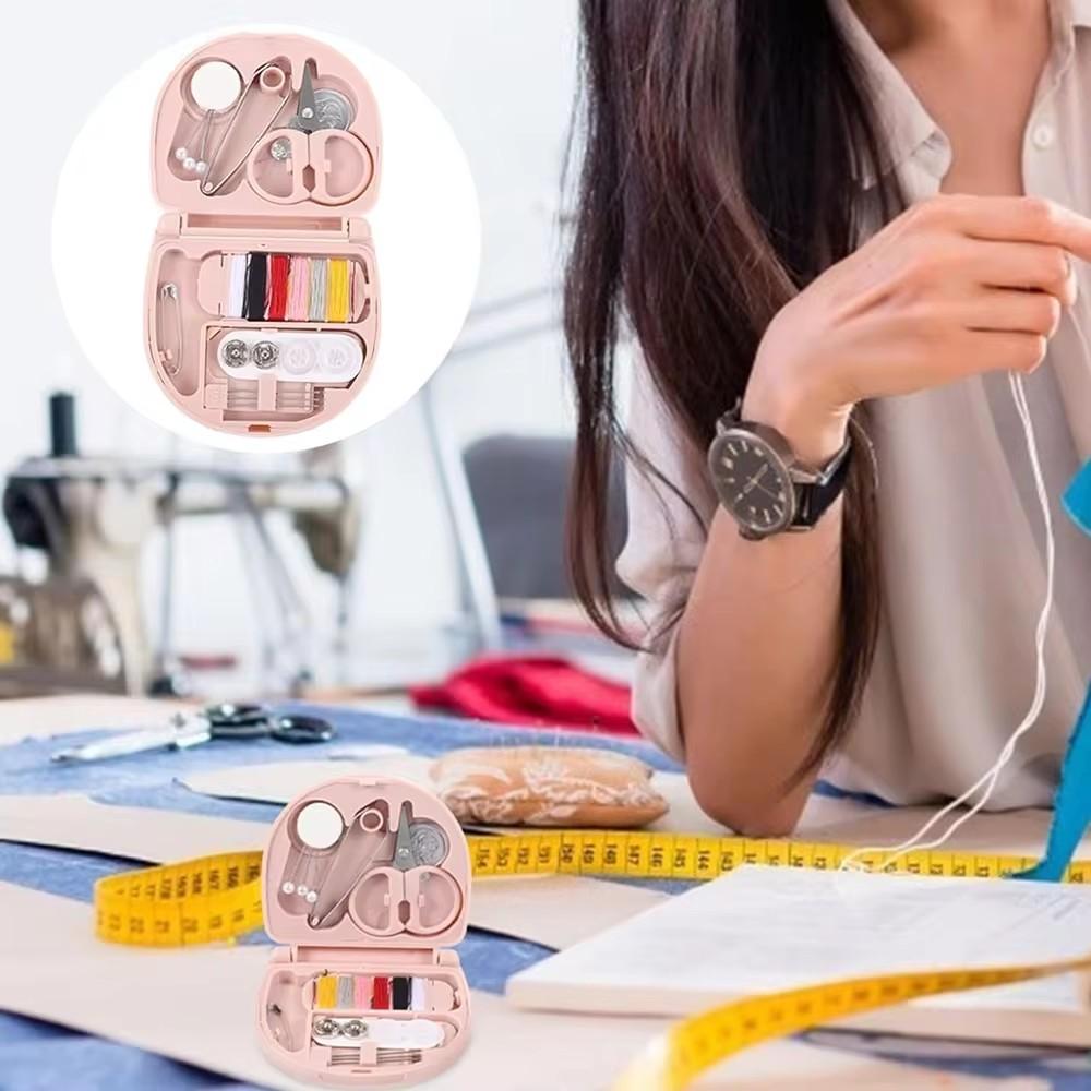 Mini Travel Sewing Kits Portable Multi-function Needle Sewing Box Sewing Tools Storage Case Handwork Sewing Accessories