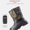 Men's Waterproof Non-Slip Snow Boots, Warm Cotton, Plus Velvet-Insulated, Large Size, Long and Comfortable for Cold Weather.
