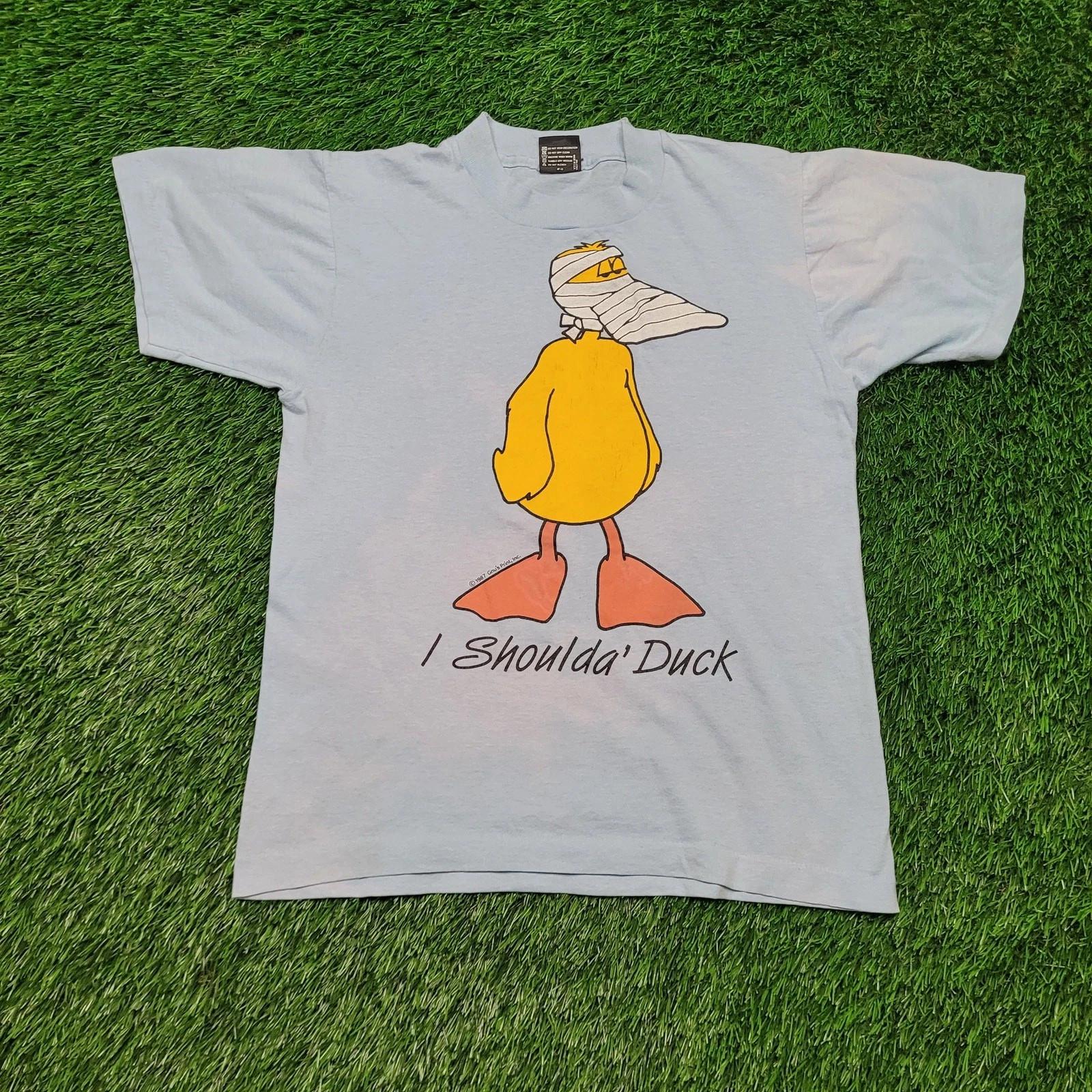 

Vintage 1987 I Shoulda Duck Funny T-Shirt Mens XS / Womens S Soft Tee 2XL