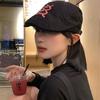 Süße Karom Schleife Baskenmütze für Frauen Weiblich JK Koreanisch Y2K Baumwolle Flache Schiebermütze Vintage Maler Künstler Hip Hop Street Kappe