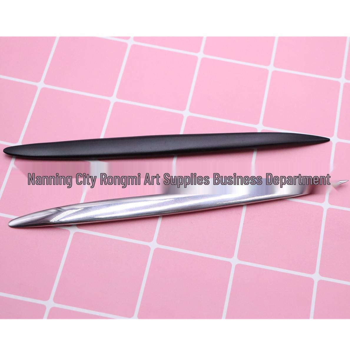 DIY Polymer Clay Dual-Use Tool: Ultra-Light Clay & Stainless Steel Flat Knife with Needle Black Gold Flat Knife