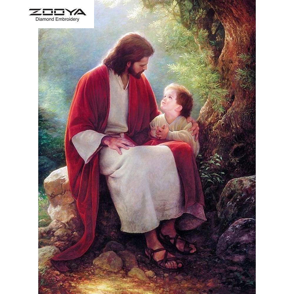 

ЗООЯ DIY 3D Алмазная картина Иисус Вышивка Крестом Ремесло Стежок Домашний декор