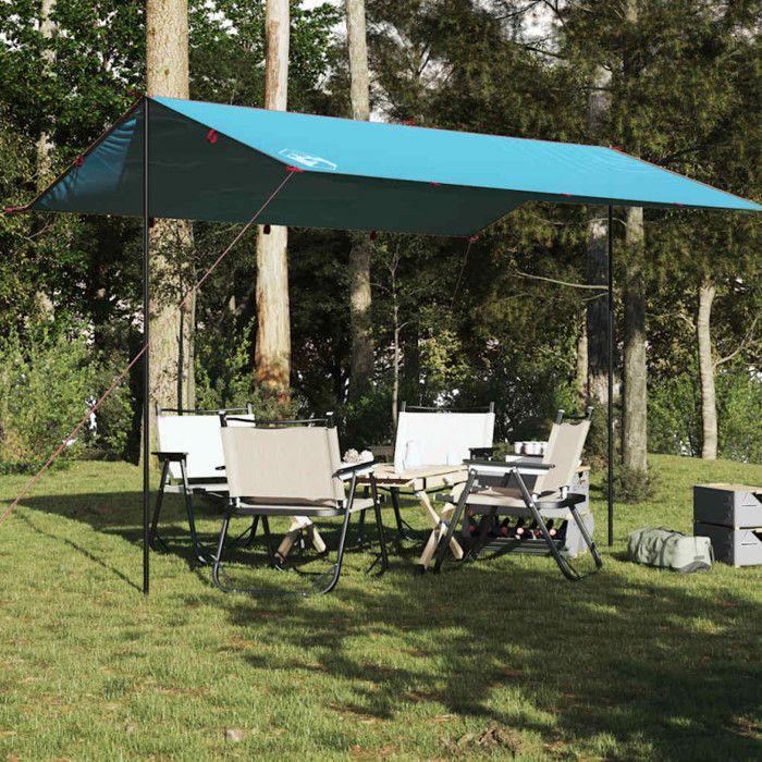 VidaXL Bâche de camping bleu 400x294 cm imperméable, bâche, bâche imperméable, bâche de camping légère, bâche d’abri, bâche 94662