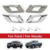 Car Door Inner Handle Silver and Chrome For Ford Pickup Ranger Mazda Bt50 2012- Everest 2015- Car Interior Accessories