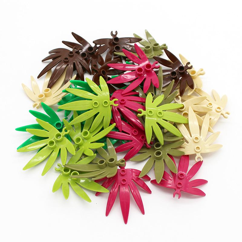 Moc Palm leaf Garden DO-IT-YOURSELF 10884 Enlighten Building Blocks Block Bricks Works With featuring Assembles Particles