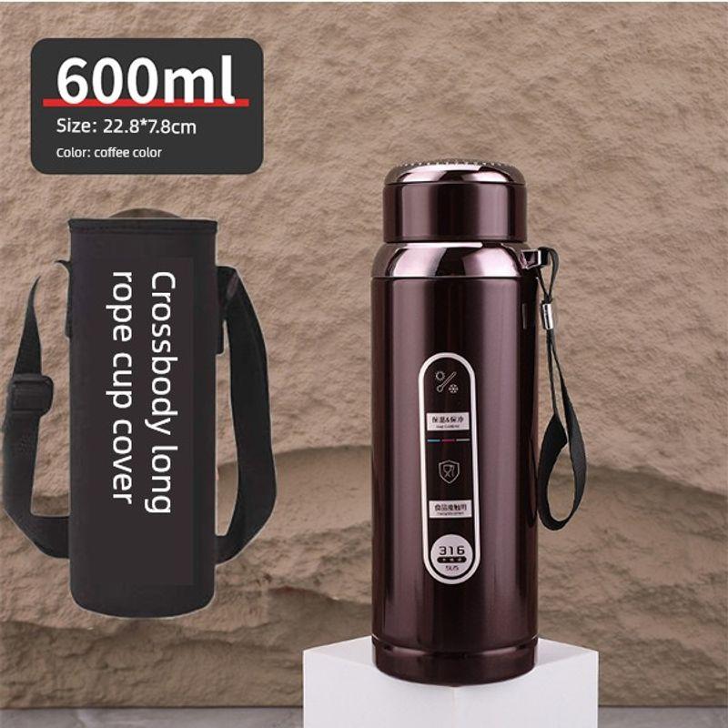 316 Steel Large-Capacity Thermos Cup for Men and Women with Filter Tea Cup Adult Business Portable Large Cup Gift Cup 600