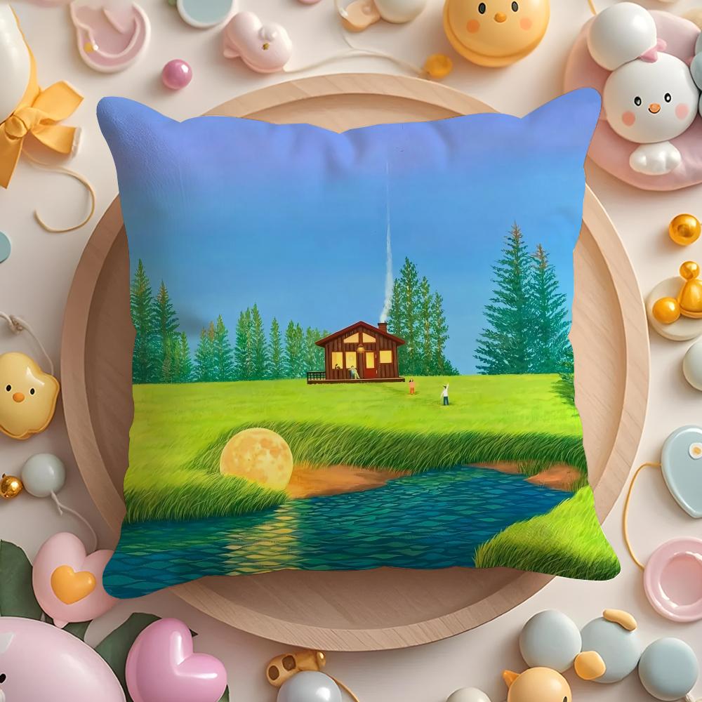 HOT M-Mulgil K-Kim Cushion Cover Home & Car Multi-Scene Pillow Cover - Reversible, Soft & Durable for Daily Use