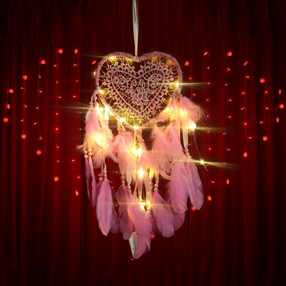 White Heart Dream Catcher Wind Chime - Home and Office Decoration