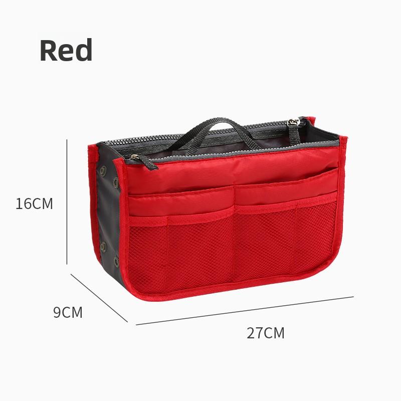 Multifunktionale Schwamm-Innentasche Doppellagige Reißverschlusstasche Mittlere Tasche Praktische Reise-Großraum-Aufbewahrungstasche mit Fächern