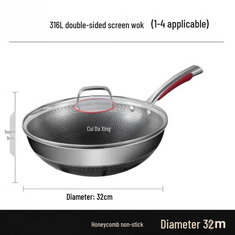 Chui Da Huang 316L Stainless Steel Wok