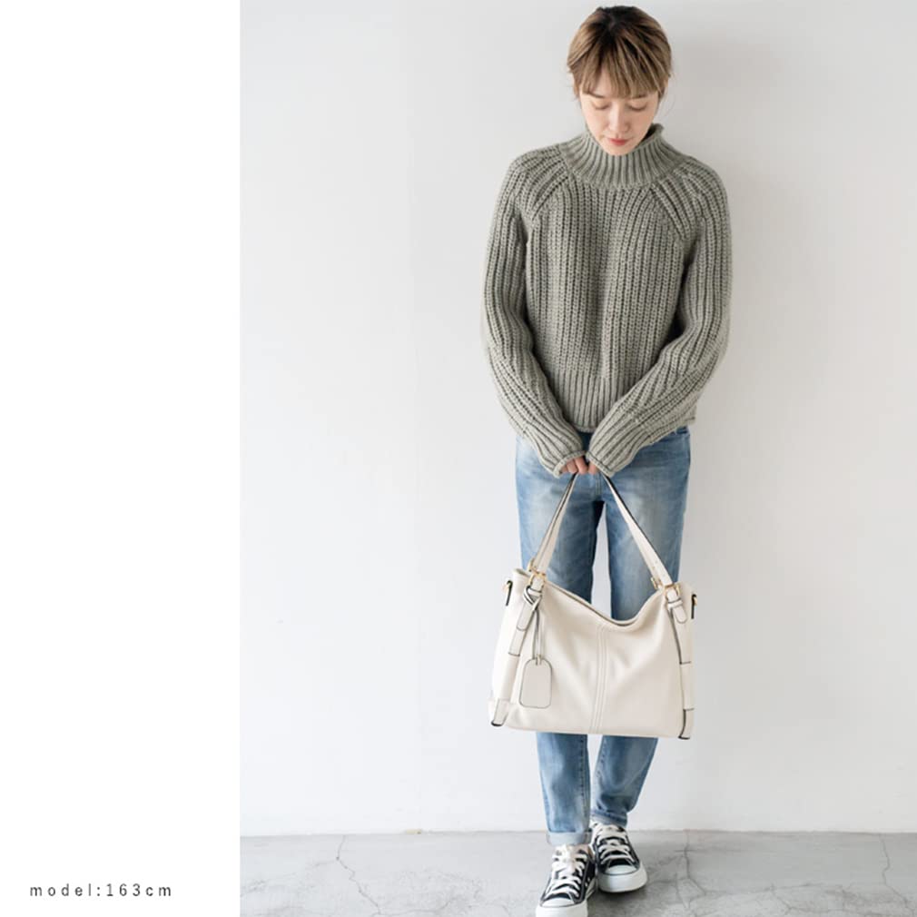 Vita Felice Belt Handle Tote Bag for Women [VITAFELICE] 2-way Bsib-p3702x (Ivory)