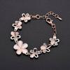 Blumenkette Strass Handgelenk Dekor Frauen Schmuck Armband Armreif