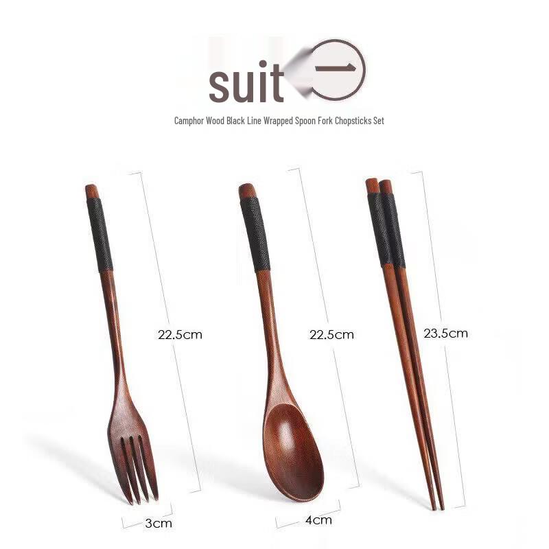 Portable Wooden Cutlery Set