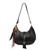 2024 Women's Retro Soft Leather Crescent Shoulder Bag - Textured, Stylish, and Commuter-Friendly