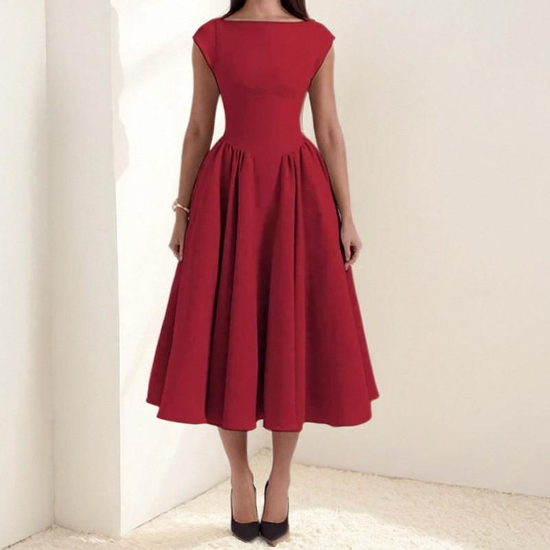 2026 Damenmode Französisch Reine Begierde Elegant Einfarbig Rückenfrei Schlankes Kleid
