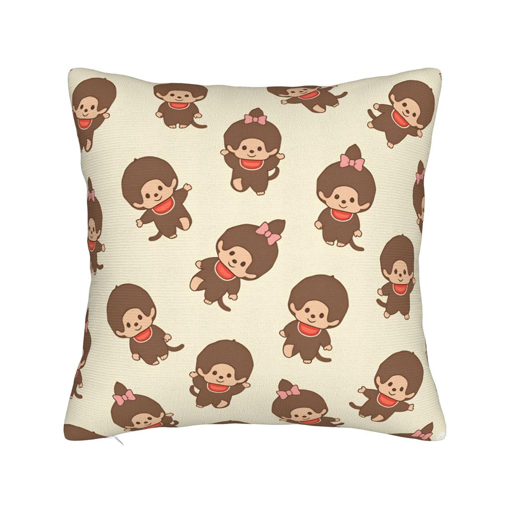 M-Monchhichis Pillowcases  Novelty Pillow Case For Sofa Car Home Decor Graphic Pillow Cover