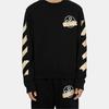 Off-White Tap Arrows Mens Logo Long Sleeve Round Neck Sweater Tape Men's OMBA025R20E300021048