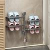 Multipurpose Towel Shelf Without Drilling Setups Decoration for Bathrooms Kitchens and Balconies Storage Solution