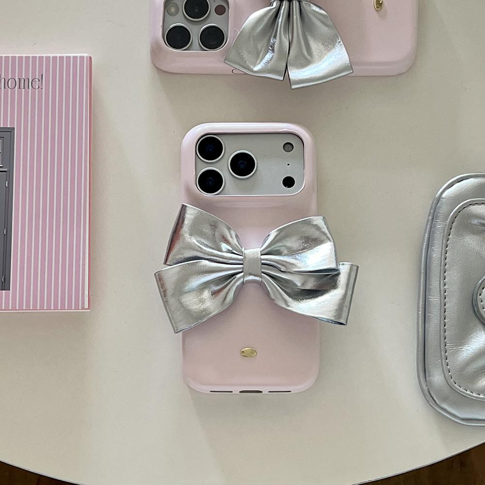 Custodia per telefono in pelle rosa creativa INS con fiocco a fiocco per For Iphone 16 1 13 14 17 Pro Max Cover morbida in silicone carina Guscio antiurto