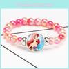 Prinzessinnen-Serie Armband für Kinder Kreatives Cartoon-Bild Regenbogenperlen Verstellbares Armband