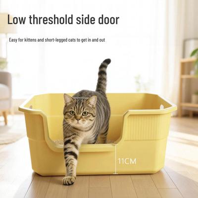 Lettiera per Gatti Extra Large Semi-Chiusa con Controllo degli Odori e Design Anti-Schizzo