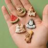 Stainless Steel Animal Fruit Series Pendants with Vacuum Electroplating
