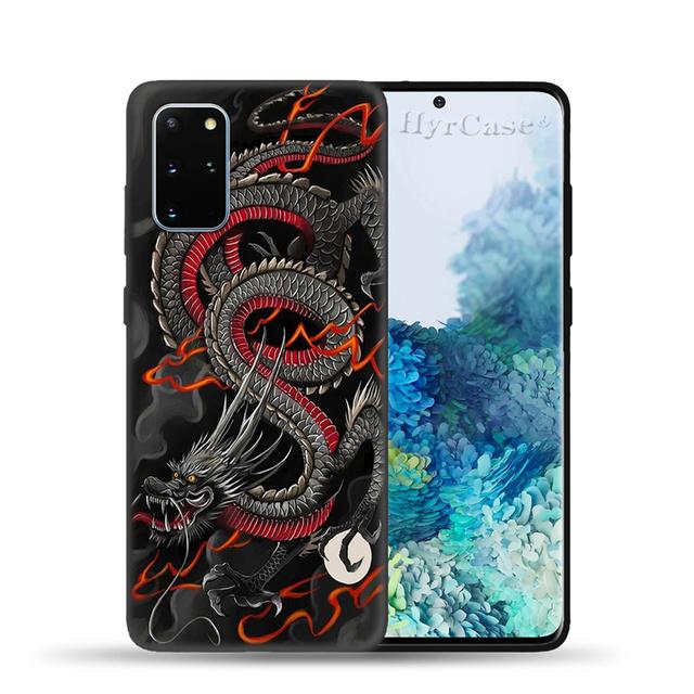 Carcasă din silicon cu dragon chinezesc pentru Samsung Galaxy S22 S21 Ultra S20 Fe Plus A53 A73 A52 A72 A51 A71 A22 A12 A32 A50 A33 A13