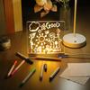 LED Note Board Rechargeable Acrylic Memo Pad Erasable Glowing Message Board To-do List Board Reusable Weekly