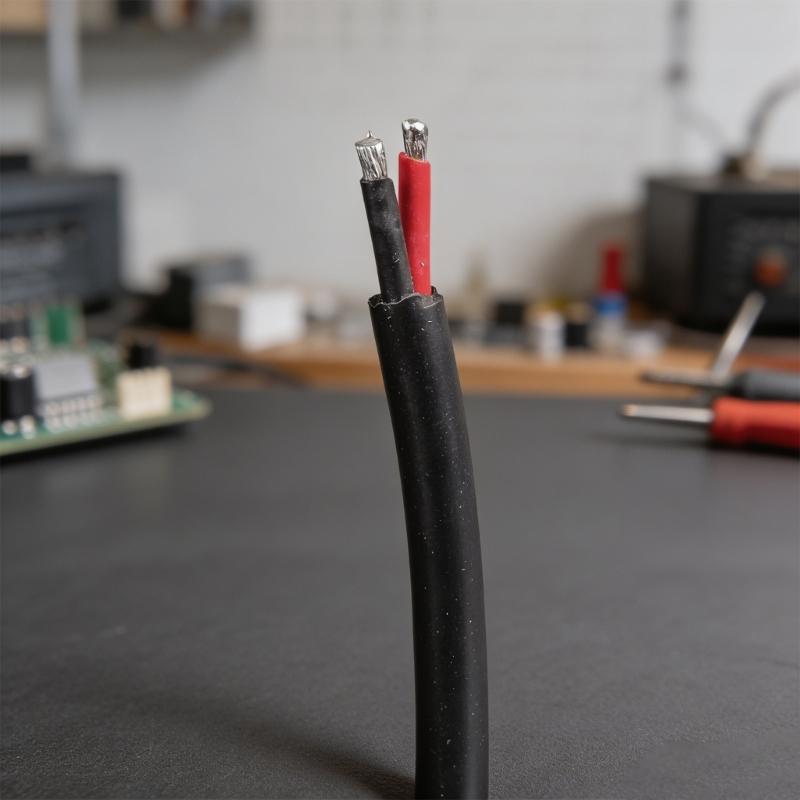 5.5mm x 2.1mm Male Connectors Cable Line Open End Power Cord With Tinned Ends For Electronics And DIY Projects