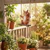 Resin Squirrel On Swing Weatherproof Squirrel Figurine Garden Decoration  Indoor