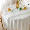 Wind Cotton And Linen French Tablecloth Small Round Table Light Luxury Birthday Photo White Japanese Tablecloth Dormitory Blanket