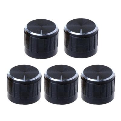  5 Pcs Aluminum Control Potentiometer Knob Volume Control Adjustment Rotary Switch for  6mm/0.24'' Diameter Shaft