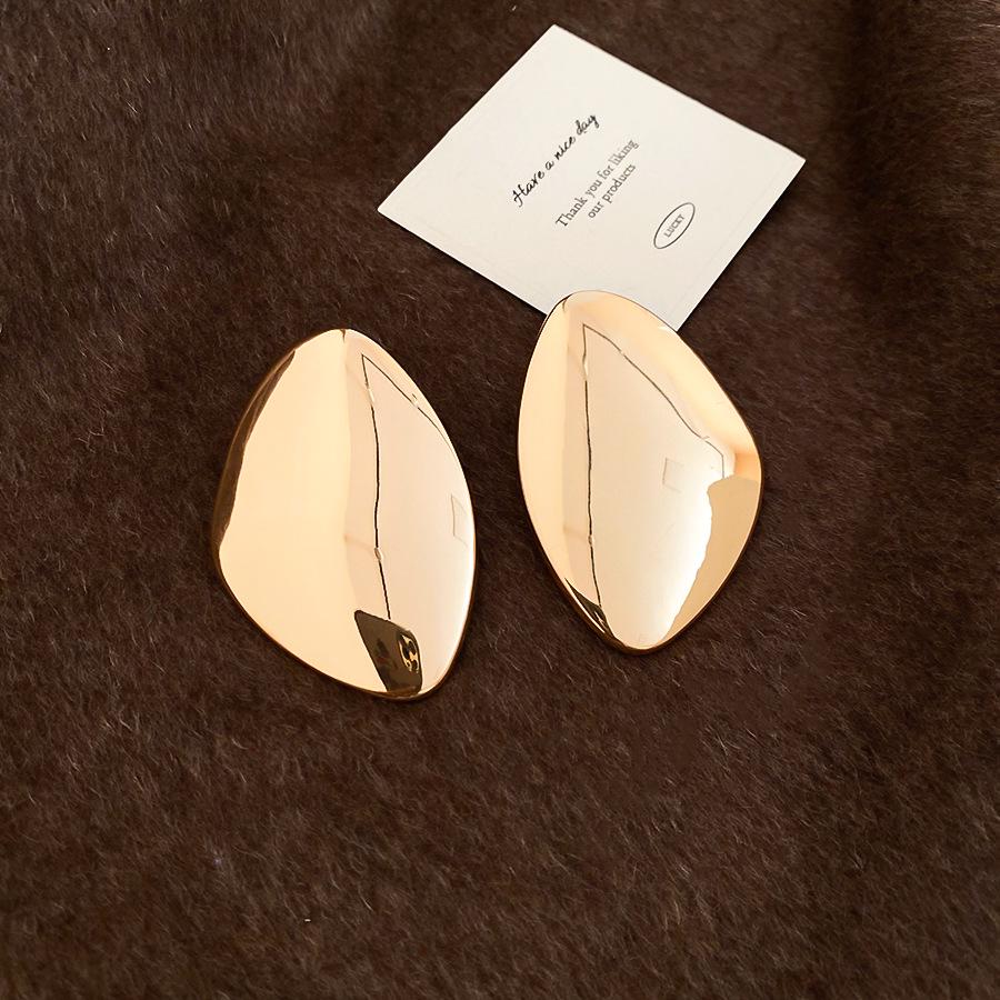 

Silver Metallic Photosensitive Geometric Stud Earrings - Exaggerated Cold Style, High-End European & American Design