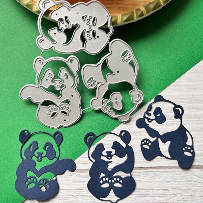 Panda Die Cut Decorative Embossing Paper Die Carbon Steel Cutting Dies For Card Making Scrapbooking Album Bookmarks