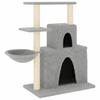 VidaXL Cat Tree with Sisal Scratching Posts Light Grey 83 Cm 171766
