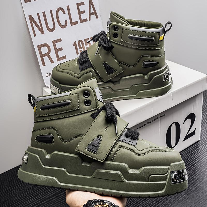 

Высококачественная повседневная обувь Мужская Осень Зима Новая Мягкая подошва Уличная Обувь для пеших прогулок Модный тренд Кроссовки для бега Мужские 45 зелёный