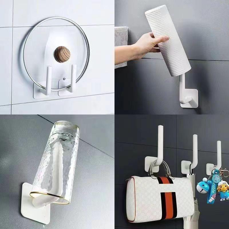 Traceless Punch-Free Sticky Hook: Strong, Multifunctional Acrylic Snap Buckle for Bathroom & Kitchen