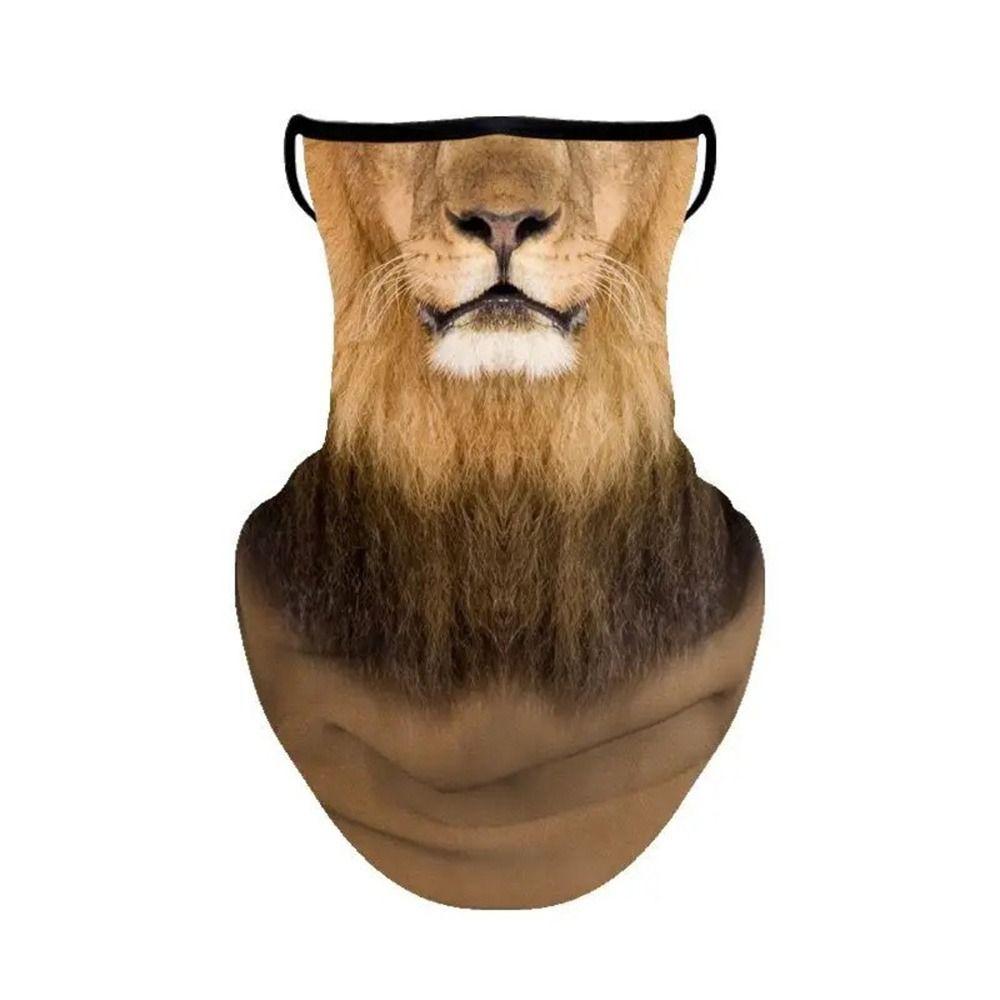 3D Pattern 3D Animal Balaclava Silk Texture Breathable Bandana Fashion Face Mask Cover  Outdoor