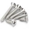 304 Stainless Steel Cross Recessed Countersunk Flat Head Tapping Screws for Wood Self-tapping Phillips Furniture Screw Fasteners